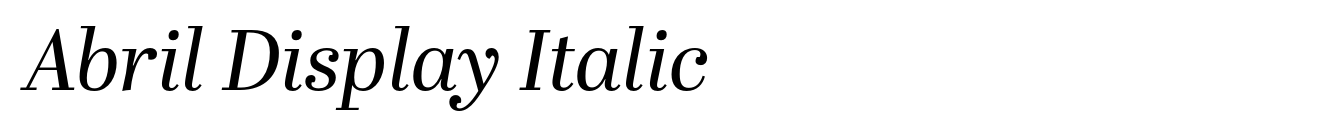 Abril Display Italic